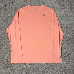 Reel Life Gear Peach Long Sleeve Fishing Shirt XL Tropical Beach Graphic